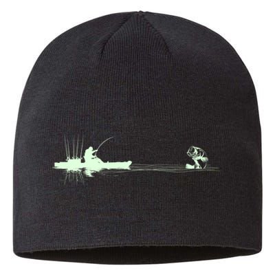 Largemouth Kayak Fishing Kayaking Angler Graphic Fisher Cool Gift Sustainable Beanie