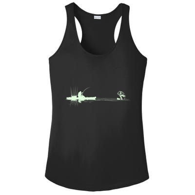 Largemouth Kayak Fishing Kayaking Angler Graphic Fisher Cool Gift Ladies PosiCharge Competitor Racerback Tank