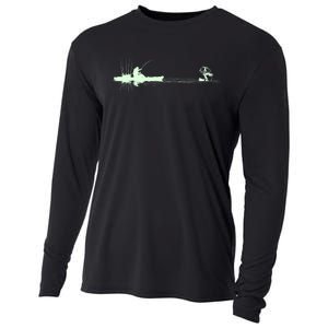 Largemouth Kayak Fishing Kayaking Angler Graphic Fisher Cool Gift Cooling Performance Long Sleeve Crew