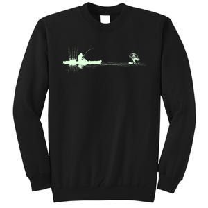 Largemouth Kayak Fishing Kayaking Angler Graphic Fisher Cool Gift Tall Sweatshirt