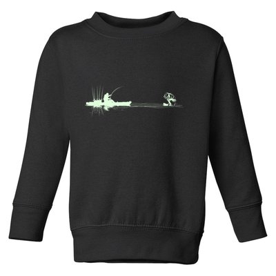 Largemouth Kayak Fishing Kayaking Angler Graphic Fisher Cool Gift Toddler Sweatshirt