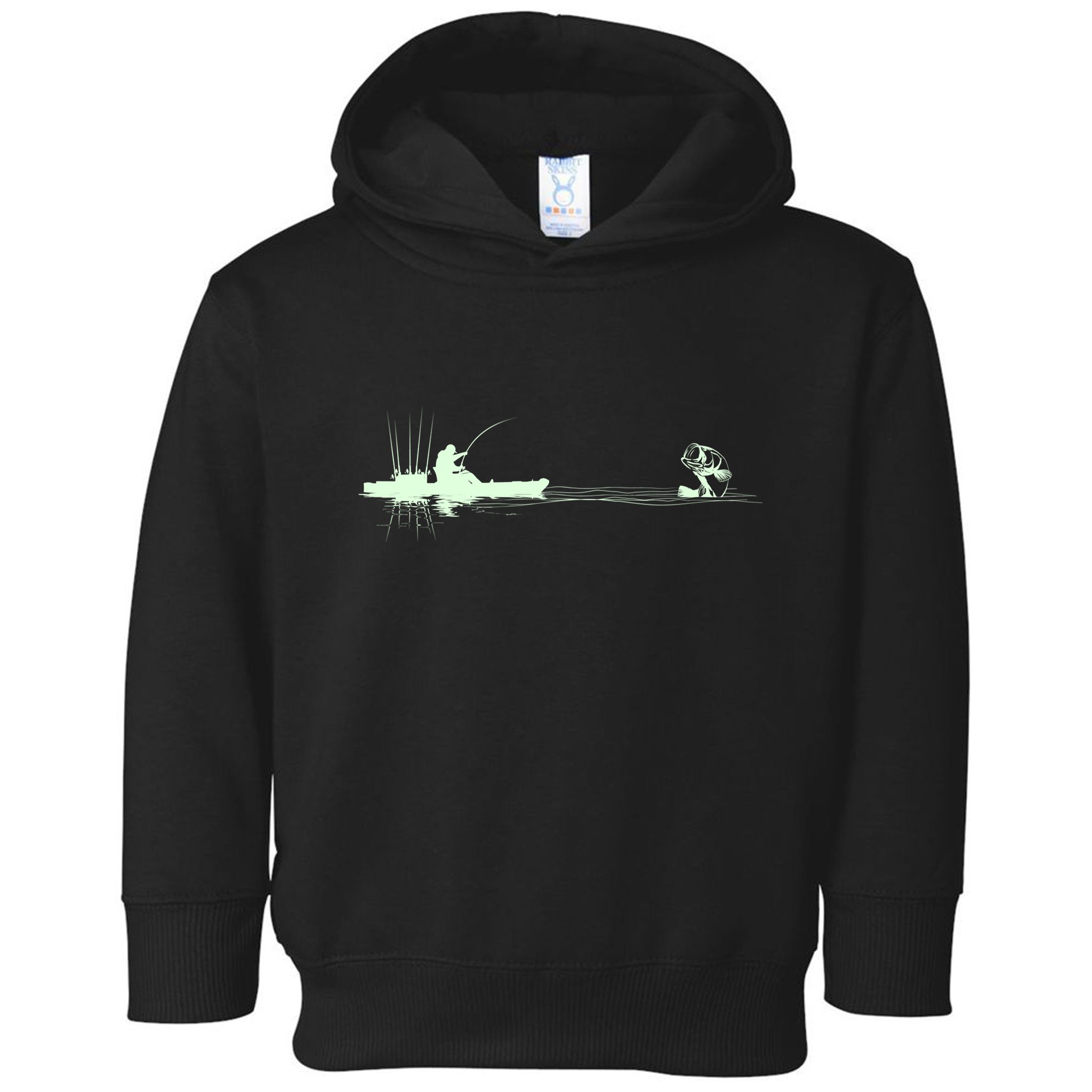 Largemouth Kayak Fishing Kayaking Angler Graphic Fisher Cool Gift Toddler Hoodie