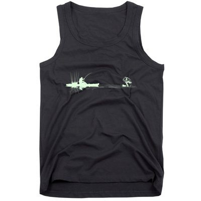 Largemouth Kayak Fishing Kayaking Angler Graphic Fisher Cool Gift Tank Top