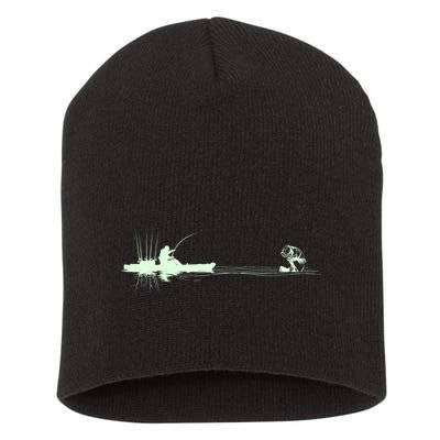 Largemouth Kayak Fishing Kayaking Angler Graphic Fisher Cool Gift Short Acrylic Beanie