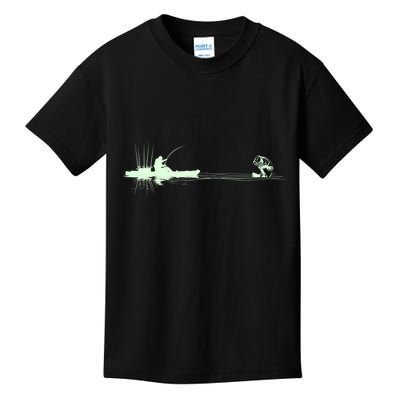 Largemouth Kayak Fishing Kayaking Angler Graphic Fisher Cool Gift Kids T-Shirt