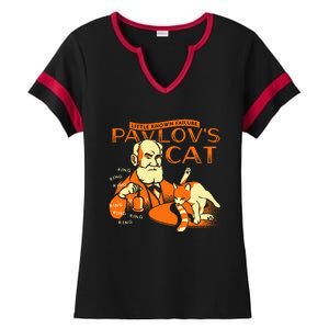 Little Known Failure PavlovS Cat Funny Cat Lover Ladies Halftime Notch Neck Tee