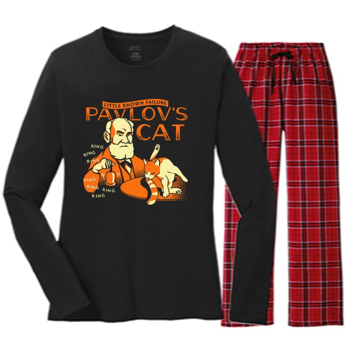 Little Known Failure PavlovS Cat Funny Cat Lover Women's Long Sleeve Flannel Pajama Set 