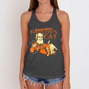 Little Known Failure PavlovS Cat Funny Cat Lover Women's Knotted Racerback Tank