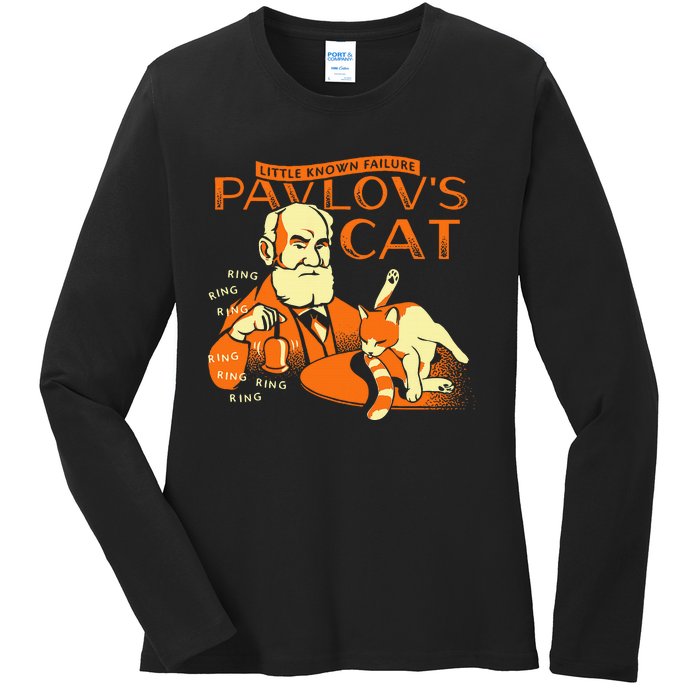 Little Known Failure PavlovS Cat Funny Cat Lover Ladies Long Sleeve Shirt