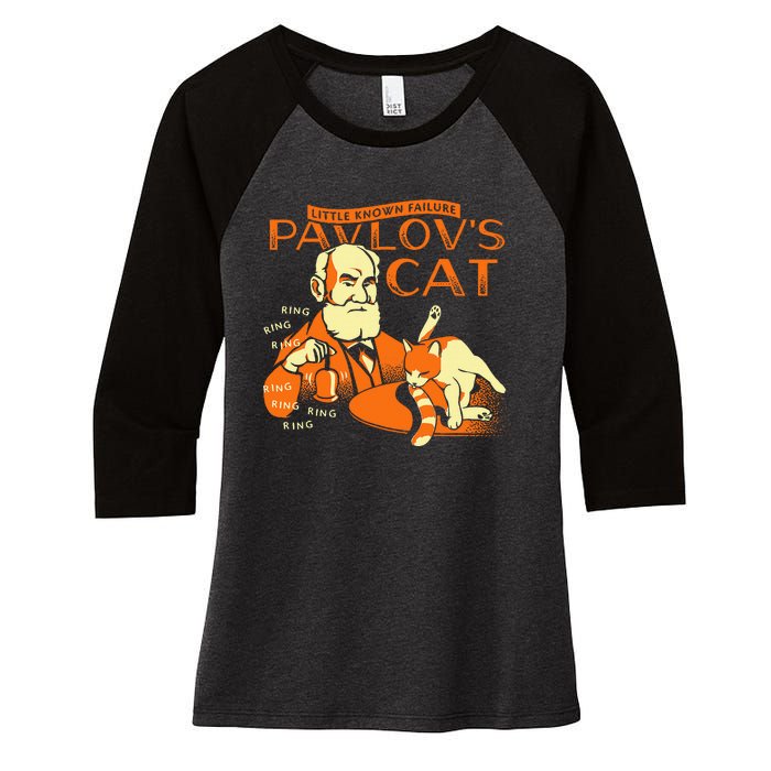 Little Known Failure PavlovS Cat Funny Cat Lover Women's Tri-Blend 3/4-Sleeve Raglan Shirt