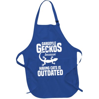 Lizard Keeper Gargoyle Gecko Graphic For Reptile Keeper Funny Gift Full-Length Apron With Pockets