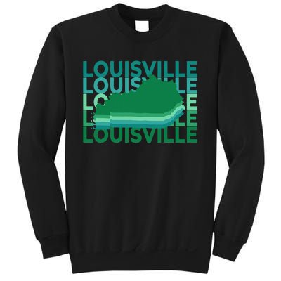 Louisville Kentucky Green Repeat Ky City Sweatshirt