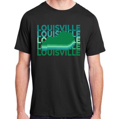 Louisville Kentucky Green Repeat Ky City Adult ChromaSoft Performance T-Shirt