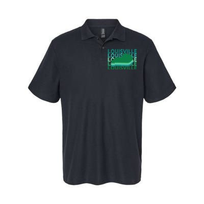 Louisville Kentucky Green Repeat Ky City Softstyle Adult Sport Polo