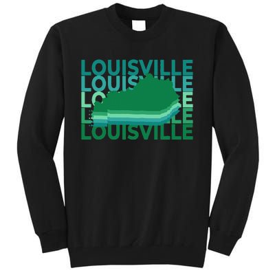 Louisville Kentucky Green Repeat Ky City Tall Sweatshirt