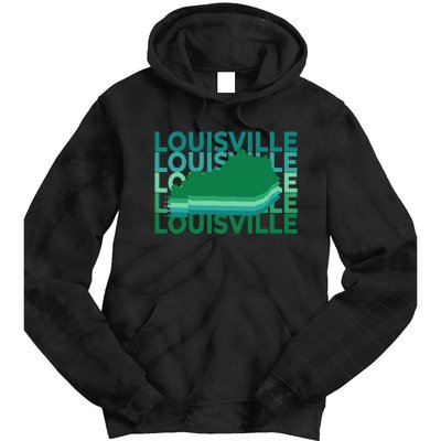 Louisville Kentucky Green Repeat Ky City Tie Dye Hoodie