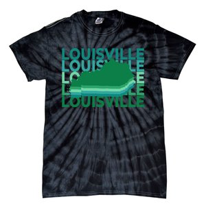 Louisville Kentucky Green Repeat Ky City Tie-Dye T-Shirt