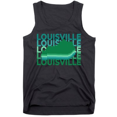 Louisville Kentucky Green Repeat Ky City Tank Top