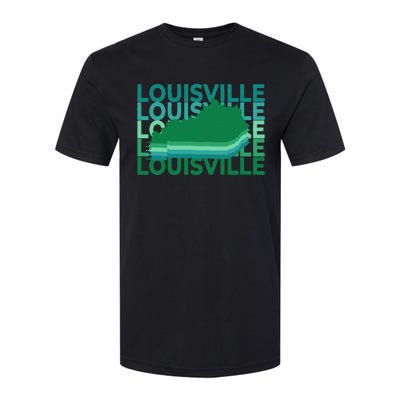 Louisville Kentucky Green Repeat Ky City Softstyle CVC T-Shirt