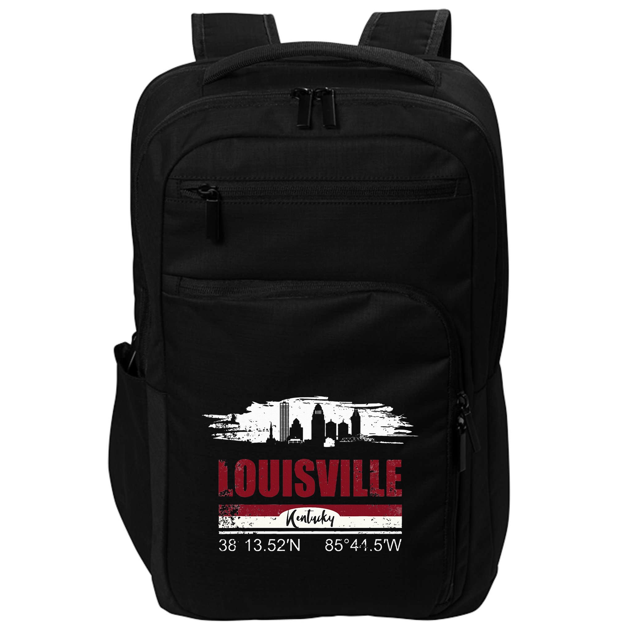 Louisville Kentucky Gift Geographic Coordinates Impact Tech Backpack