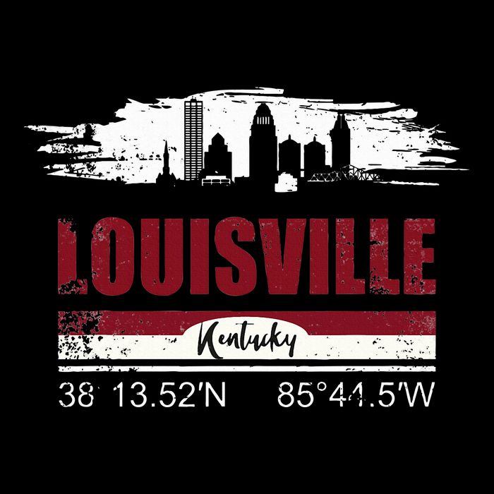 Louisville Kentucky Gift Geographic Coordinates Drawstring Bag