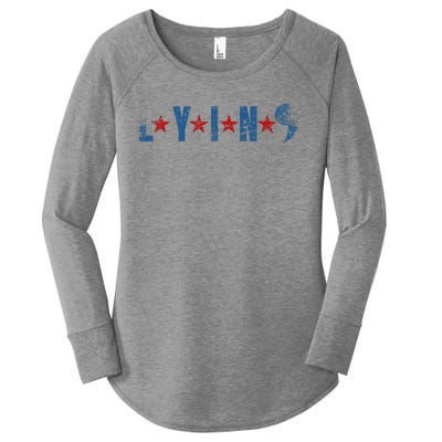 Lyin Kamala HarrisSupport Trump For President 2024 Women's Perfect Tri Tunic Long Sleeve Shirt