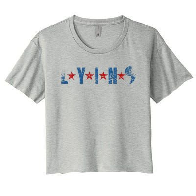 Lyin Kamala HarrisSupport Trump For President 2024 Women's Crop Top Tee