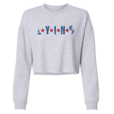 Lyin Kamala HarrisSupport Trump For President 2024 Cropped Pullover Crew