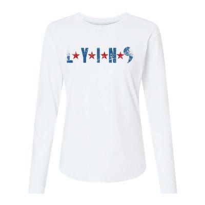 Lyin Kamala HarrisSupport Trump For President 2024 Womens Cotton Relaxed Long Sleeve T-Shirt