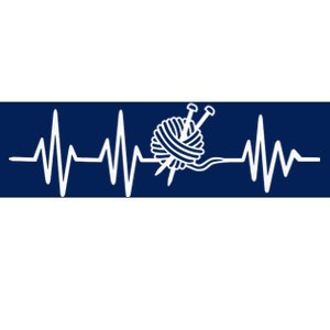 Love Knitting Heartbeat Bumper Sticker