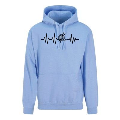 Love Knitting Heartbeat Unisex Surf Hoodie