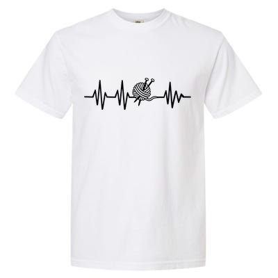 Love Knitting Heartbeat Garment-Dyed Heavyweight T-Shirt