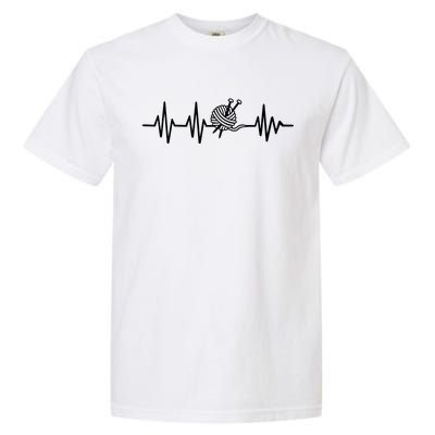 Love Knitting Heartbeat Garment-Dyed Heavyweight T-Shirt