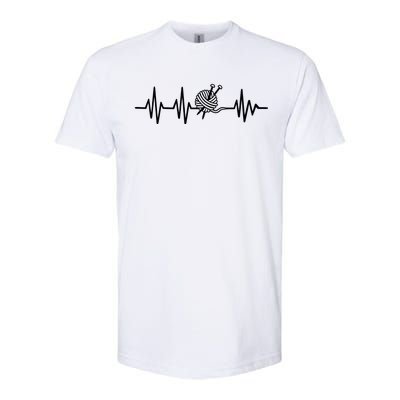 Love Knitting Heartbeat Softstyle CVC T-Shirt