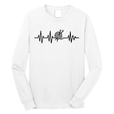 Love Knitting Heartbeat Long Sleeve Shirt