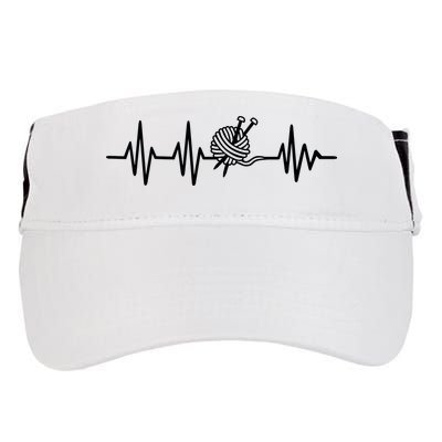 Love Knitting Heartbeat Adult Drive Performance Visor