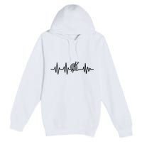 Love Knitting Heartbeat Premium Pullover Hoodie