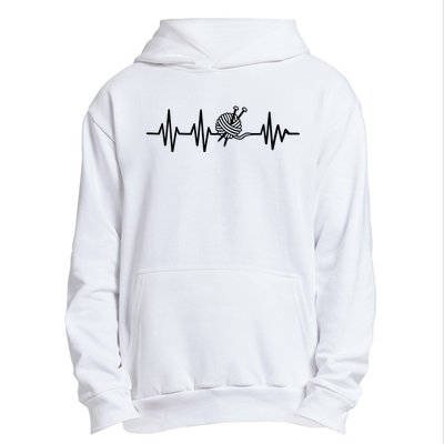 Love Knitting Heartbeat Urban Pullover Hoodie