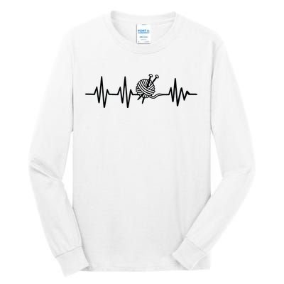 Love Knitting Heartbeat Tall Long Sleeve T-Shirt