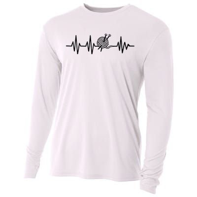 Love Knitting Heartbeat Cooling Performance Long Sleeve Crew