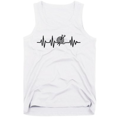 Love Knitting Heartbeat Tank Top