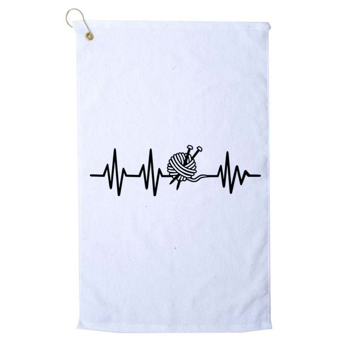 Love Knitting Heartbeat Platinum Collection Golf Towel