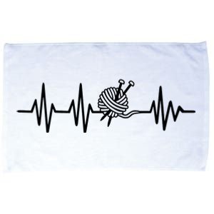 Love Knitting Heartbeat Microfiber Hand Towel