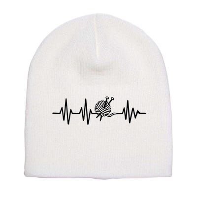 Love Knitting Heartbeat Short Acrylic Beanie