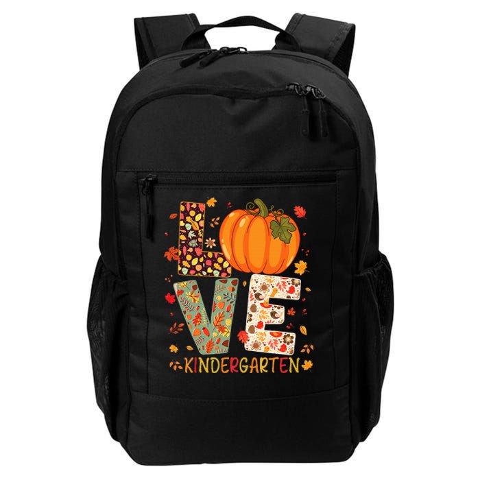 Love Kindergarten Happy Fall Thanksgiving Teacher Daily Commute Backpack