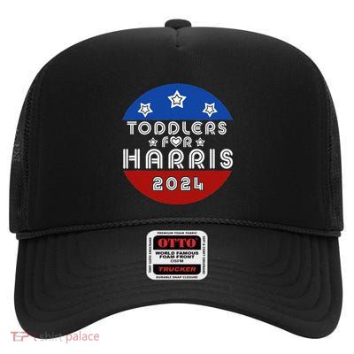 Love Kamala Harris High Crown Mesh Back Trucker Hat