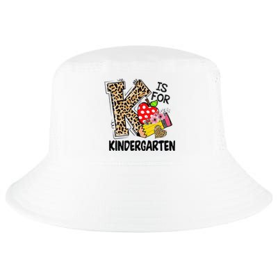 Leopard K Is For Kindergarten Teacher Student Back To School Cool Comfort Performance Bucket Hat