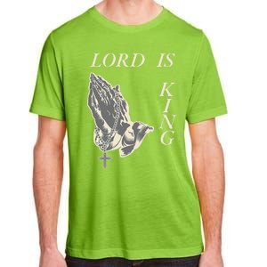 Lord King Jesus God Love Faith Church Family Pray Hands Fun Adult ChromaSoft Performance T-Shirt