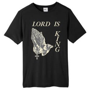 Lord King Jesus God Love Faith Church Family Pray Hands Fun Tall Fusion ChromaSoft Performance T-Shirt