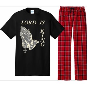 Lord King Jesus God Love Faith Church Family Pray Hands Fun Pajama Set